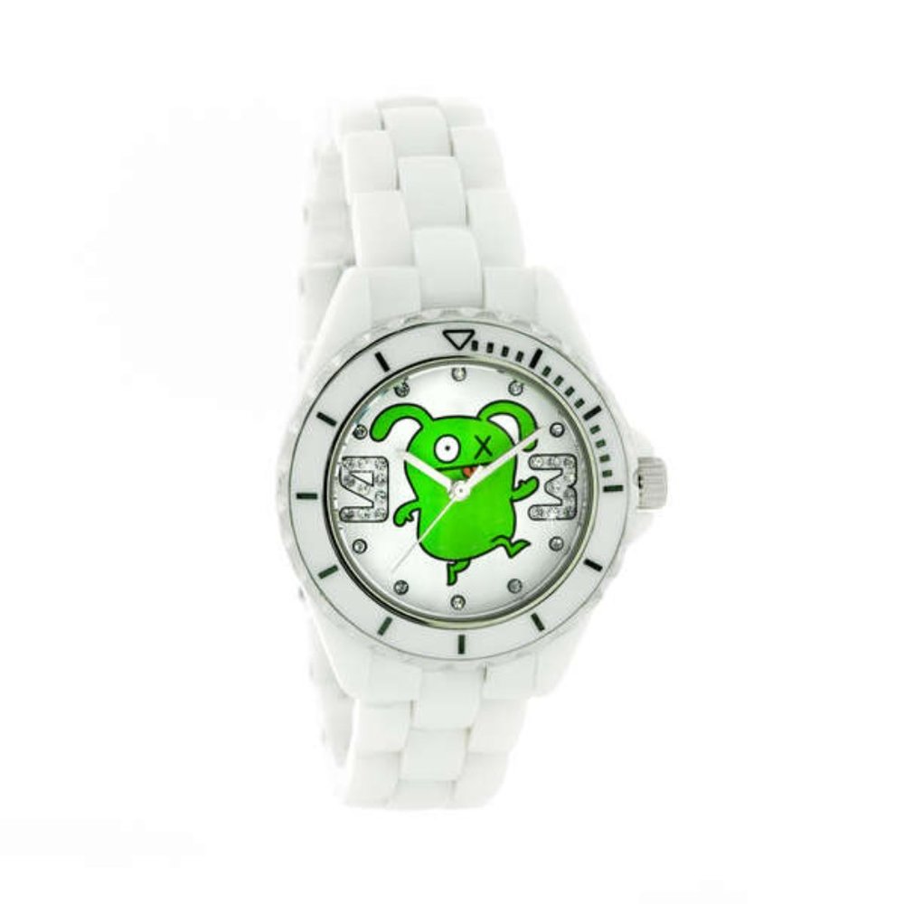 UGLY DOLL f OX White Ceramic Watch with Swarovski®